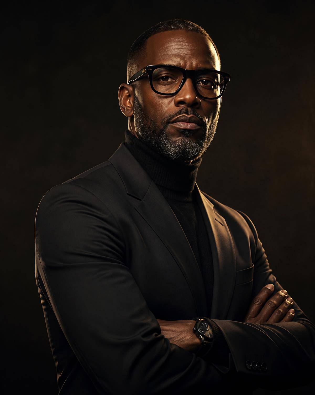 Portrait of image consultant André Julius in a tailored suit